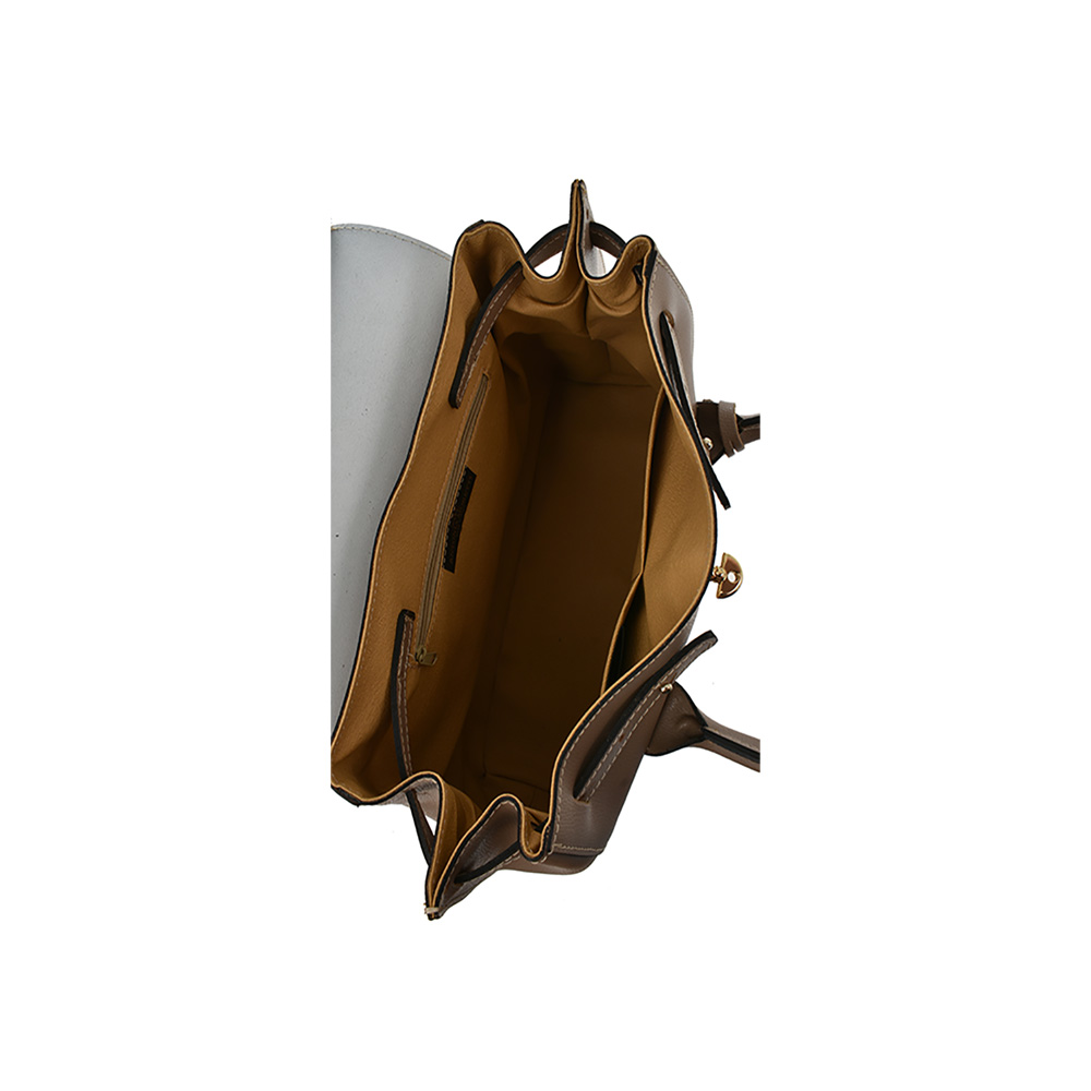 Geanta de mana din piele natuala Antonia Moretti AM0390, Grej, #5, Bagsy