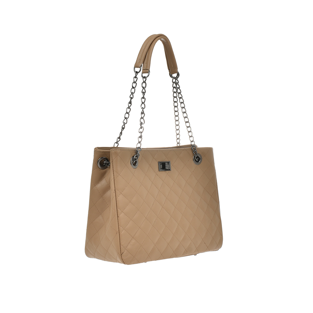 Geanta tote din piele naturala Antonia Moretti AM0391, Grej, #2, Bagsy