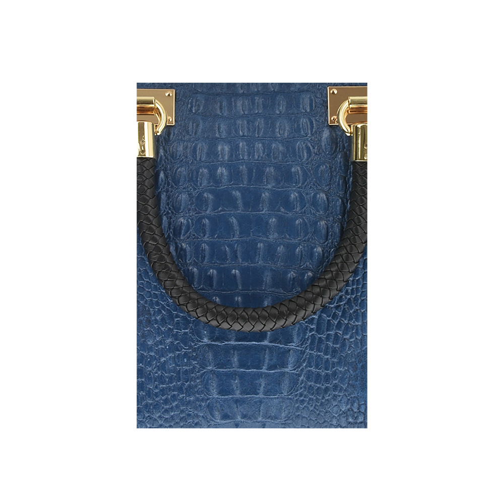 Geanta de mana din piele naturala Antonia Moretti AM0415, Albastru, #4, Bagsy