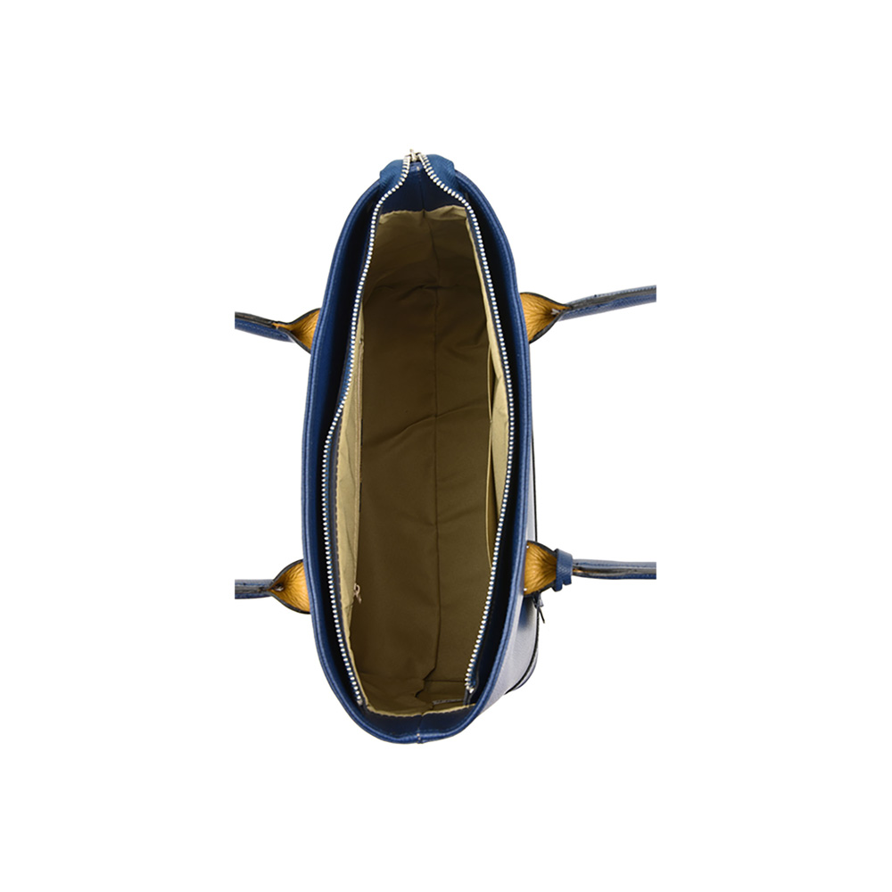 Geanta de mana din piele naturala Antonia Moretti AM0427, Albastru, #4, Bagsy