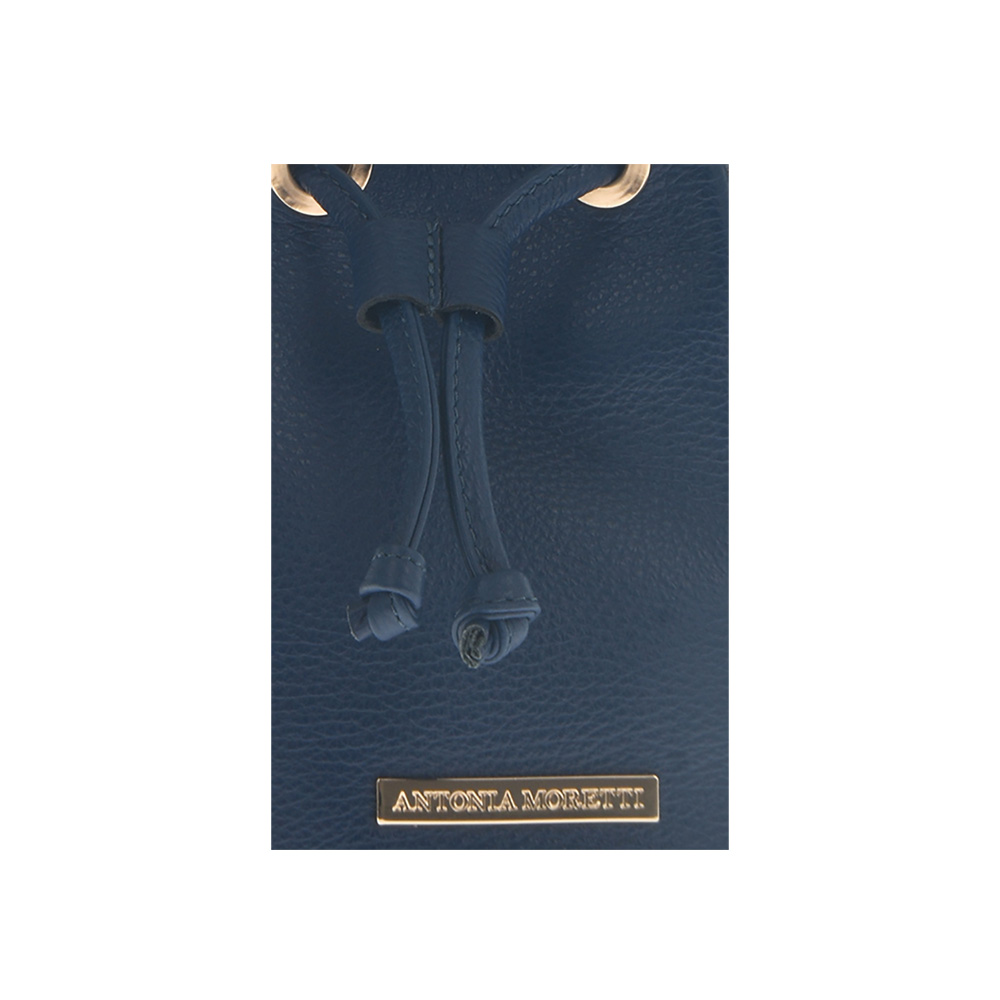 Geanta de umar din piele naturala Antonia Moretti AM0527, Albastru, #4, Bagsy