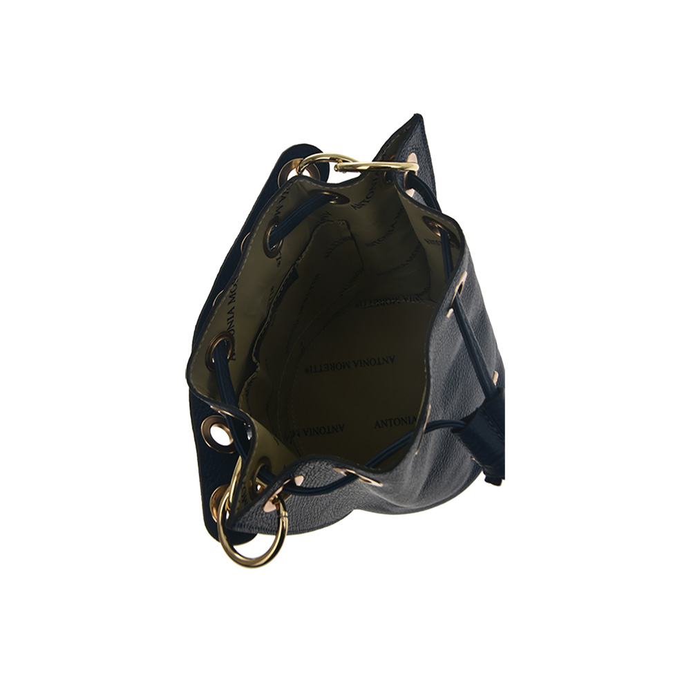 Geanta de umar din piele naturala Antonia Moretti AM0527, Albastru, #5, Bagsy