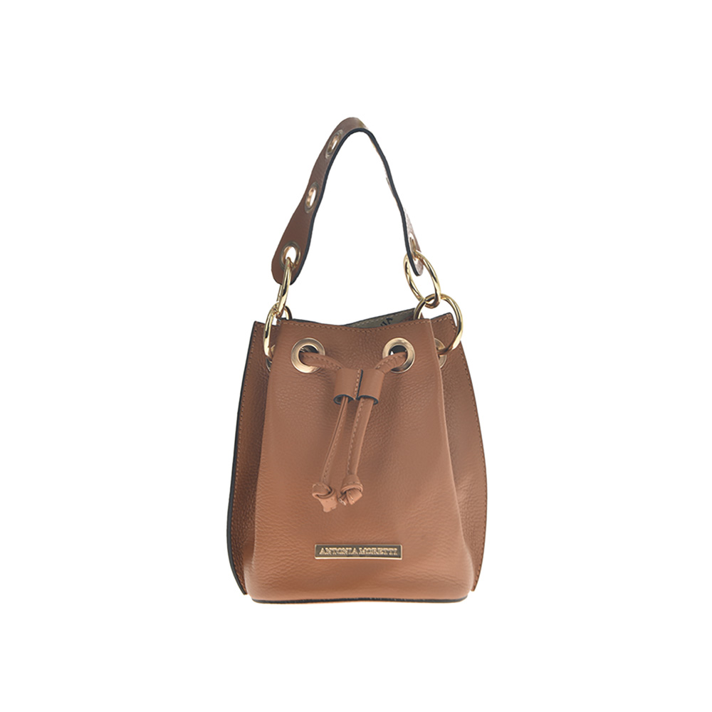 Geanta de umar din piele naturala Antonia Moretti AM0527, Cognac, Nr. 1, Bagsy