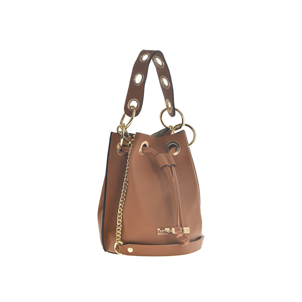 Geanta de umar din piele naturala Antonia Moretti AM0527, Cognac, Nr. 2, Bagsy