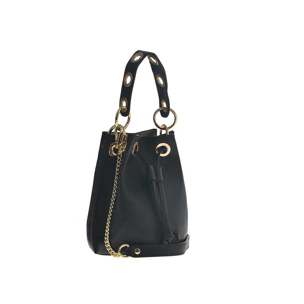 Geanta de umar din piele naturala Antonia Moretti AM0527, Negru, #2, Bagsy