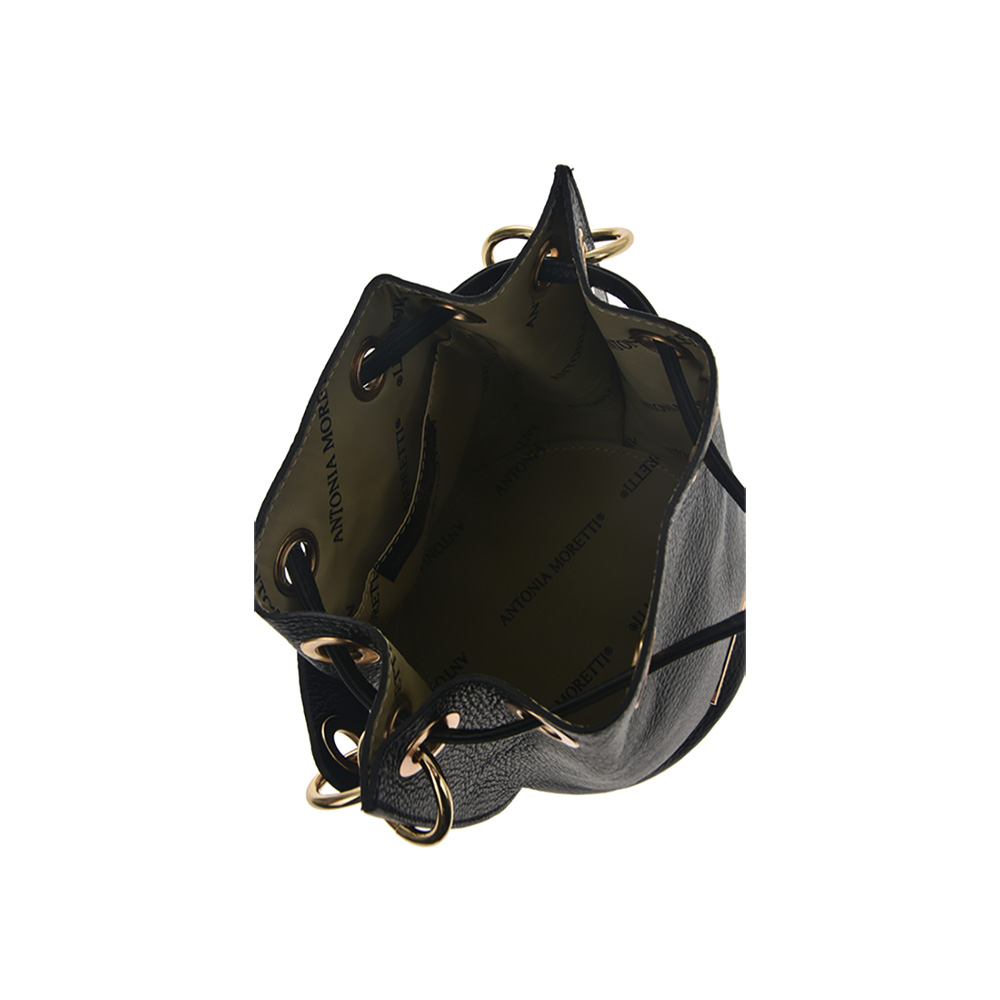 Geanta de umar din piele naturala Antonia Moretti AM0527, Negru, #5, Bagsy