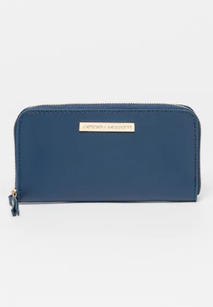 Portofel dama din piele naturala Antonia Moretti AM0602, Albastru, Nr. 1, Bagsy