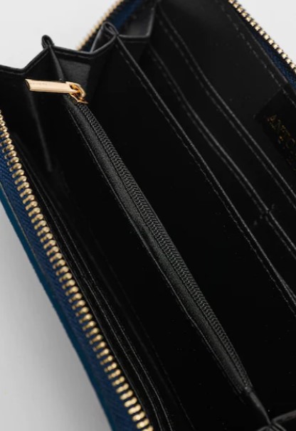 Portofel dama din piele naturala Antonia Moretti AM0602, Albastru, Nr. 3, Bagsy