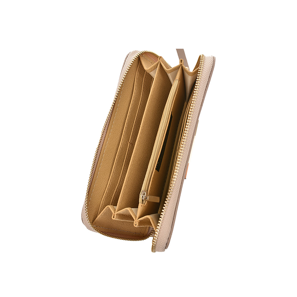 Portofel dama din piele naturala Antonia Moretti AM0602, Roz prafuit, #5, Bagsy