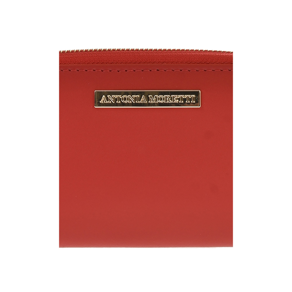 Portofel dama din piele naturala Antonia Moretti AM0602, Rosu, #4, Bagsy