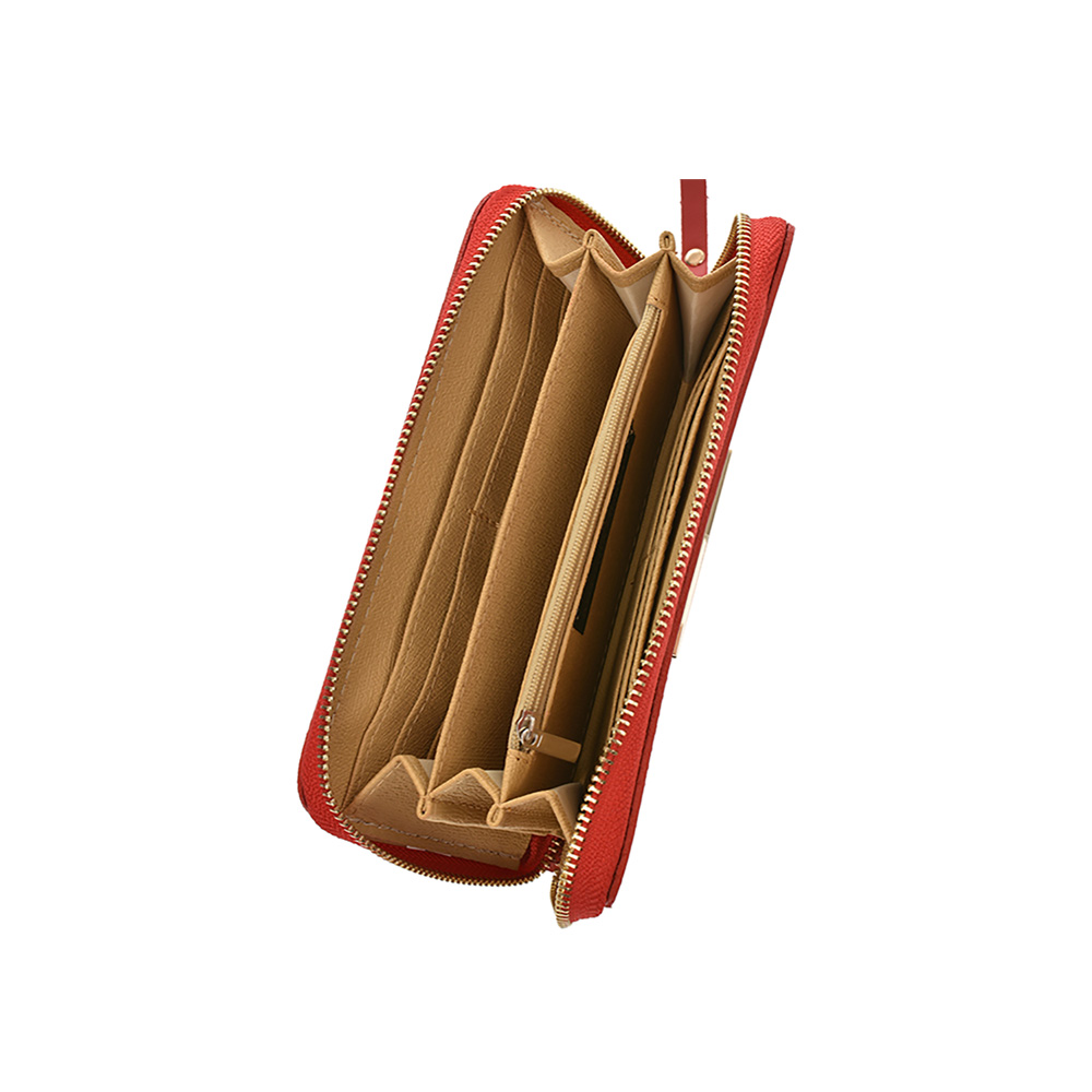 Portofel dama din piele naturala Antonia Moretti AM0602, Rosu, #5, Bagsy