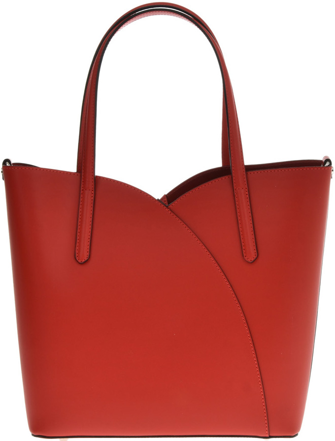 Geanta tote din piele naturala Antonia Moretti AM0612, Rosu, #4, Bagsy