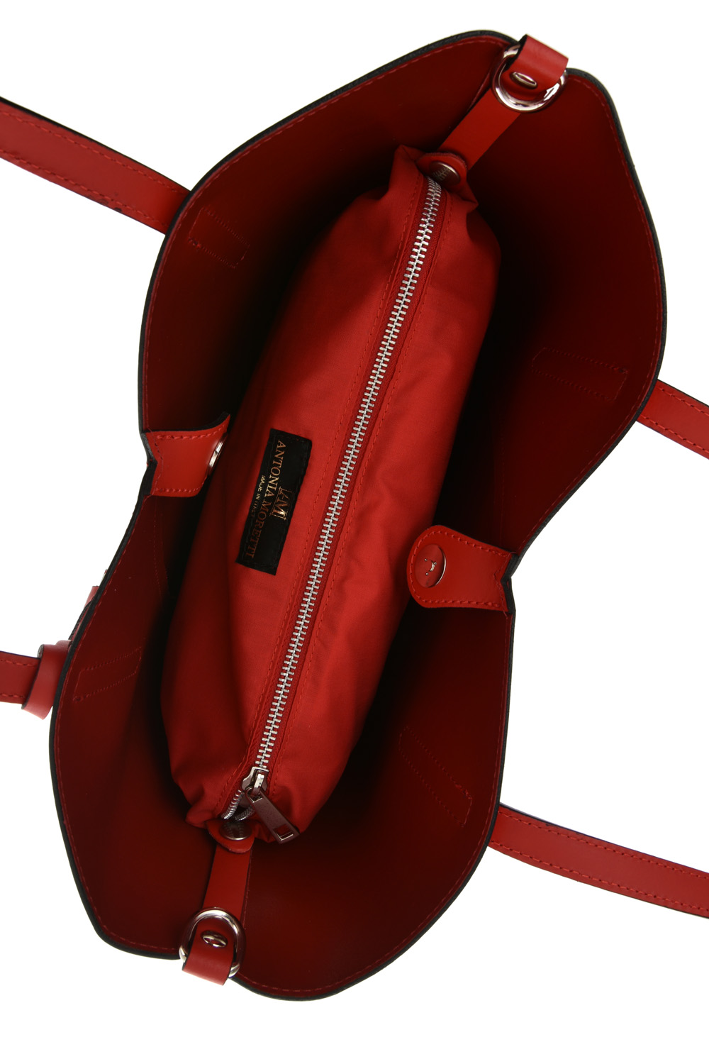 Geanta tote din piele naturala Antonia Moretti AM0612, Rosu, #3, Bagsy