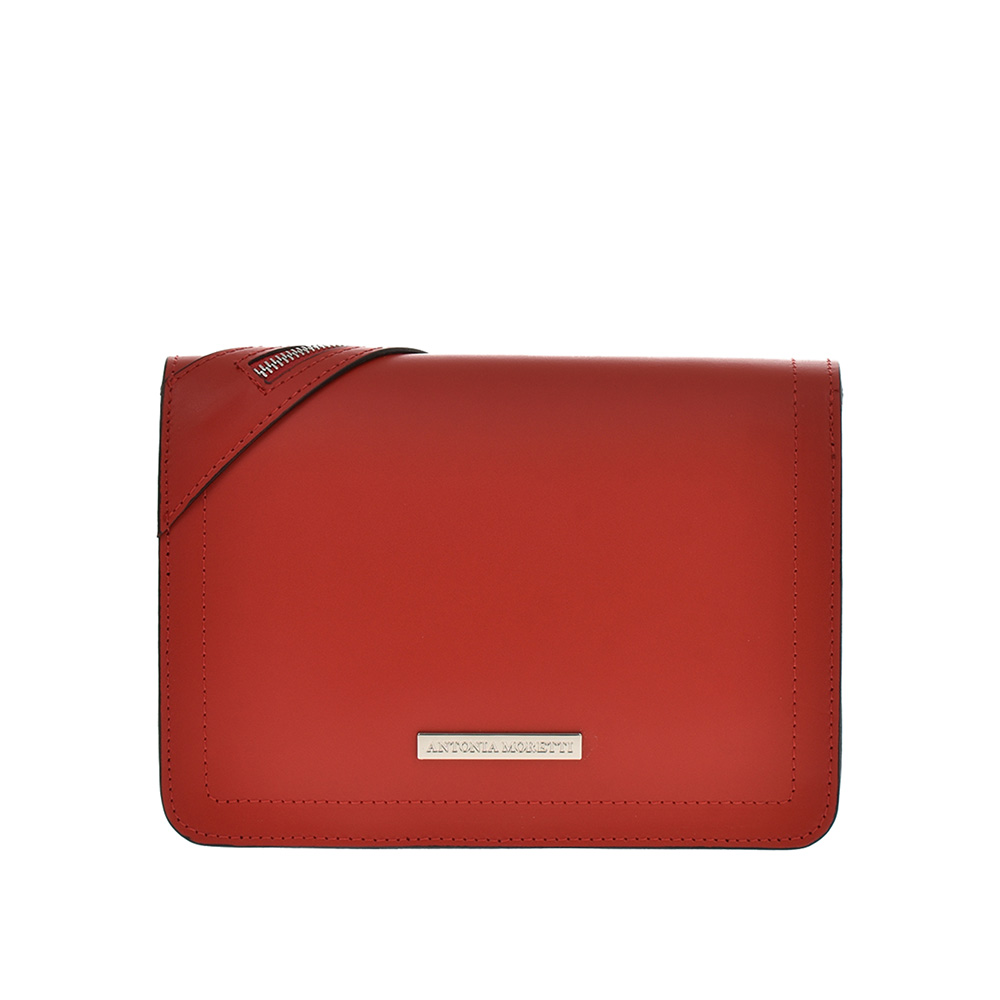 Geanta de umar din piele naturala Antonia Moretti AM0615, Rosu, #4, Bagsy