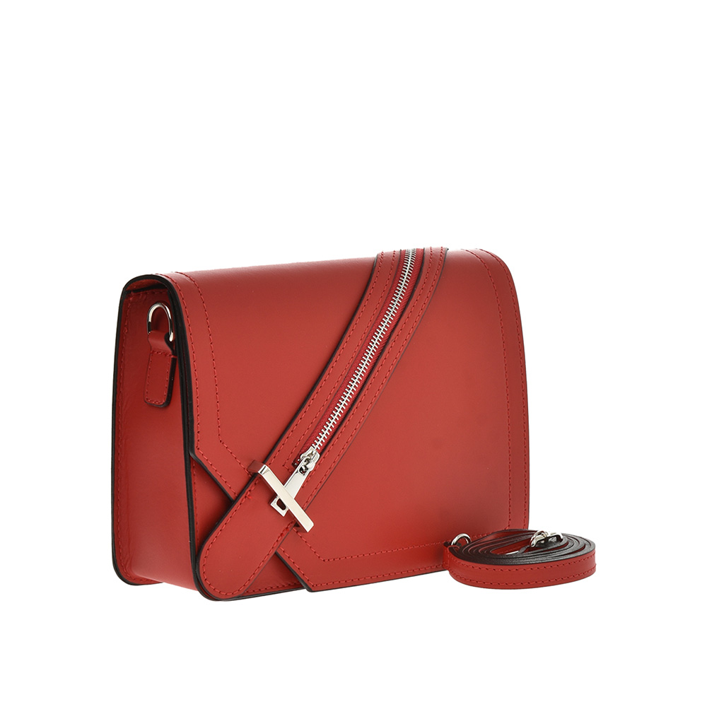 Geanta de umar din piele naturala Antonia Moretti AM0615, Rosu, #2, Bagsy