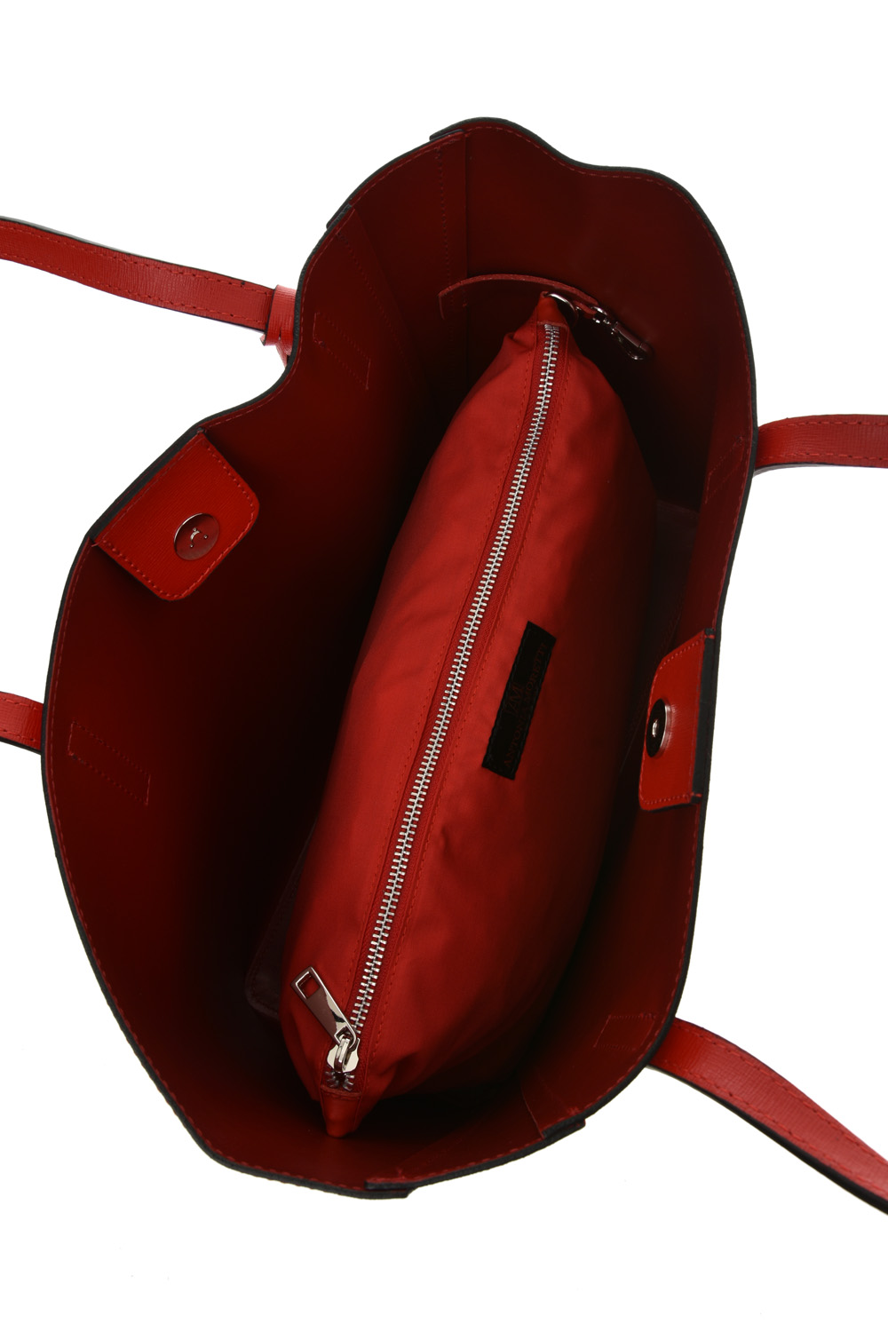 Geanta de mana din piele naturala Antonia Moretti AM0619, Rosu, #4, Bagsy