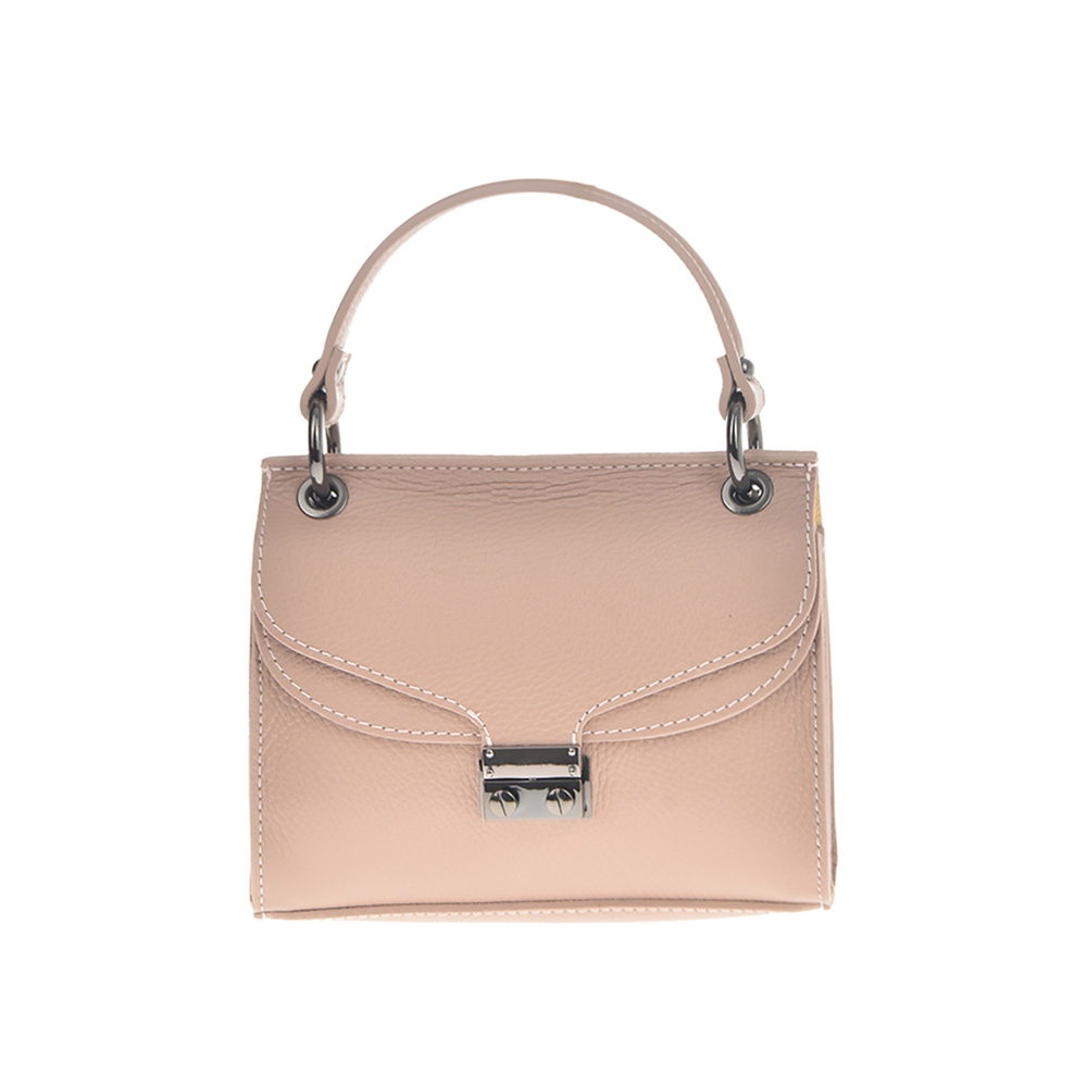 Geanta de mana din piele naturala Antonia Moretti AM0693, Roz prafuit, Nr. 1, Bagsy