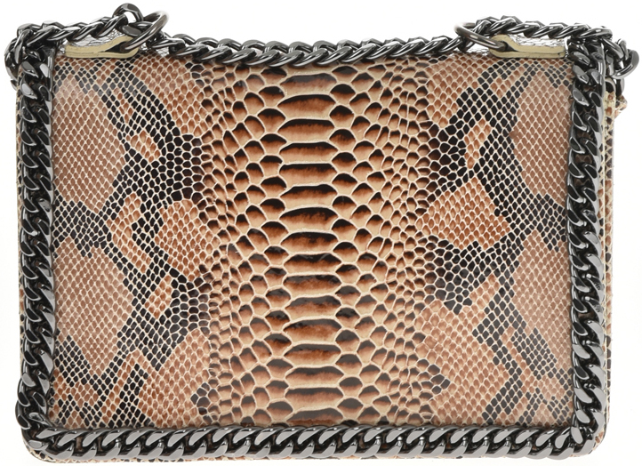 Geanta de umar din piele naturala model reptila Antonia Moretti AM0698, Bej, #1, Bagsy
