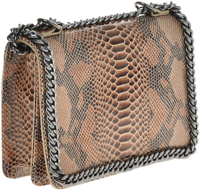 Geanta de umar din piele naturala model reptila Antonia Moretti AM0698, Grej, #2, Bagsy