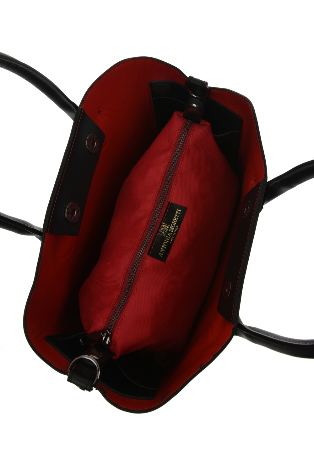 Geanta de mana din piele naturala Antonia Moretti AM0701, Negru, #3, Bagsy