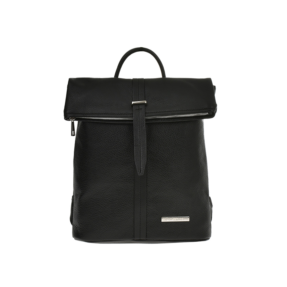 Rucsac dama din piele naturala Antonia Moretti AM0738, Negru, #1, Bagsy