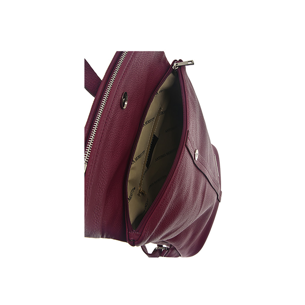 Rucsac dama din piele naturala Antonia Moretti AM0738, Violet, #5, Bagsy