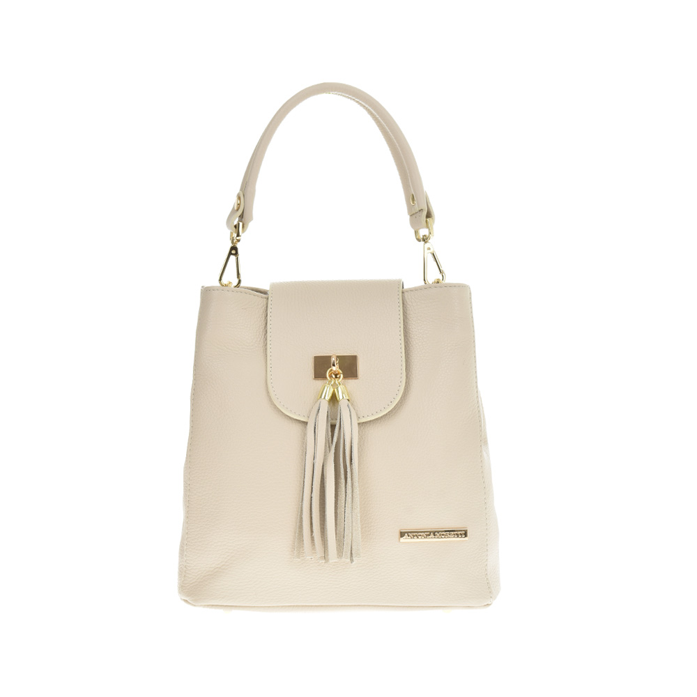 Geanta dama din piele naturla Antonia Moretti AM0749, Bej, #1, Bagsy