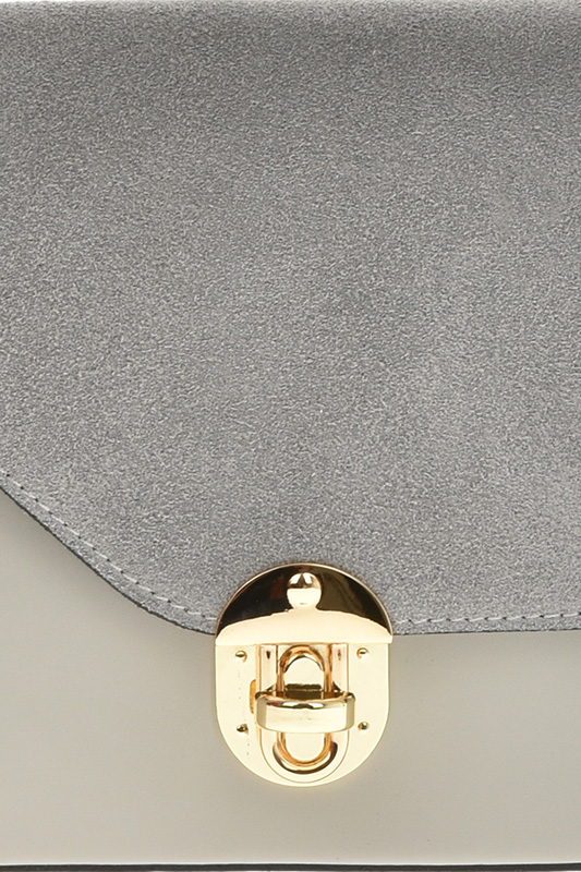 Geanta de umar din piele naturala Antonia Moretti AM0753, Gri, #3, Bagsy