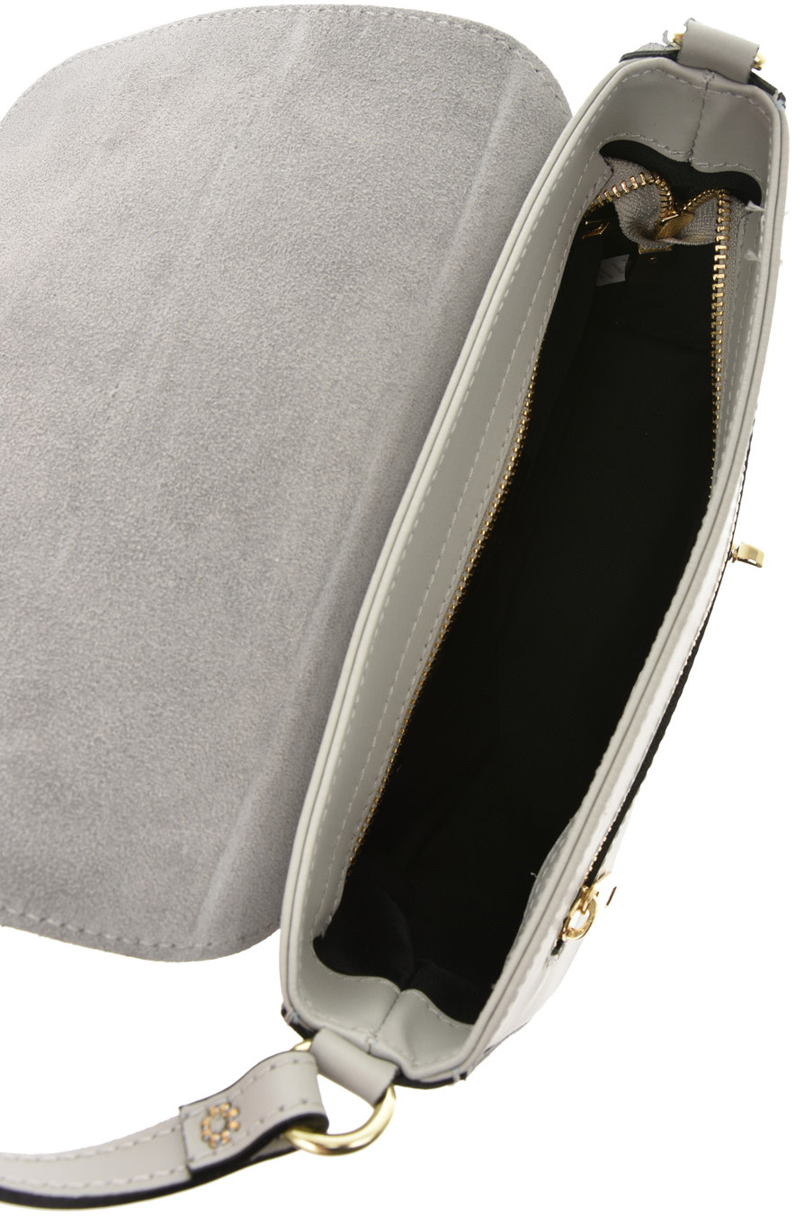 Geanta de umar din piele naturala Antonia Moretti AM0753, Gri, #5, Bagsy