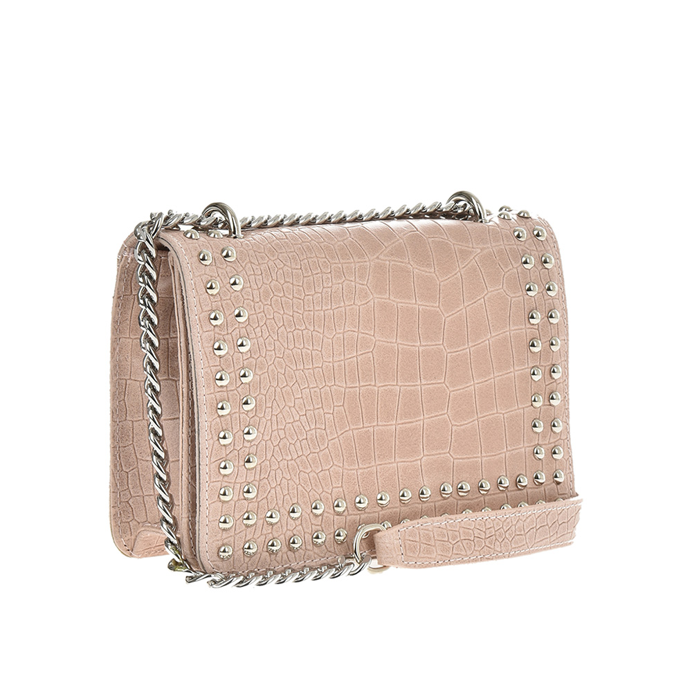 Geanta dama din piele naturala Antonia Moretti AM0756, Roz prafuit, #2, Bagsy