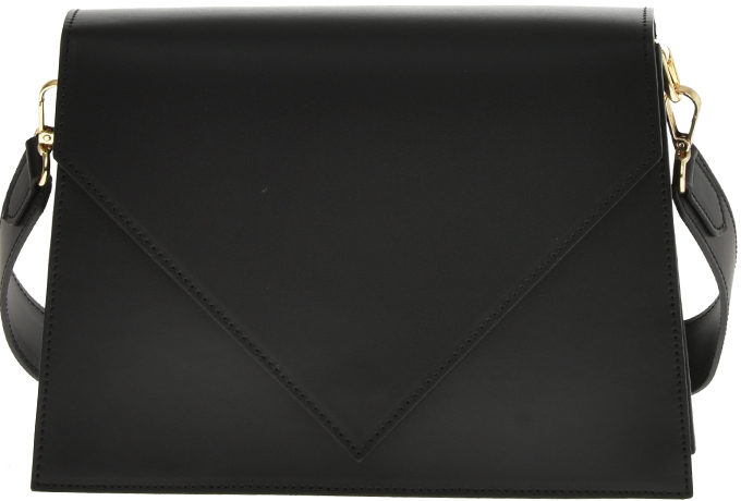 Geanta de umar din piele naturala Antonia Moretti AM0773, Negru, #1, Bagsy