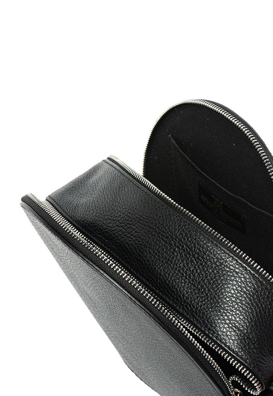 Geanta de umar din piele naturala Antonia Moretti AM0779, Negru, #4, Bagsy