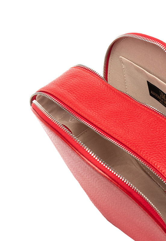 Geanta de umar din piele naturala Antonia Moretti AM0779, Rosu, #4, Bagsy