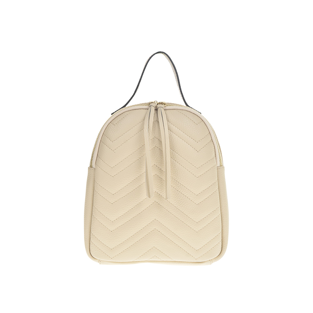 Rucsac dama din piele naturala Antonia Moretti AM0796, Bej, #1, Bagsy