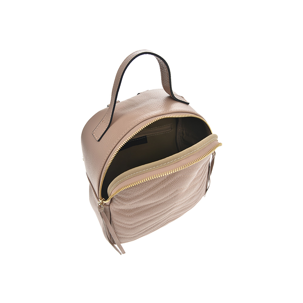 Rucsac dama din piele naturala Antonia Moretti AM0796, Roz prafuit, #5, Bagsy