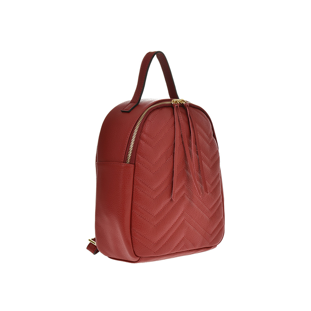 Rucsac dama din piele naturala Antonia Moretti AM0796, Rosu, #2, Bagsy