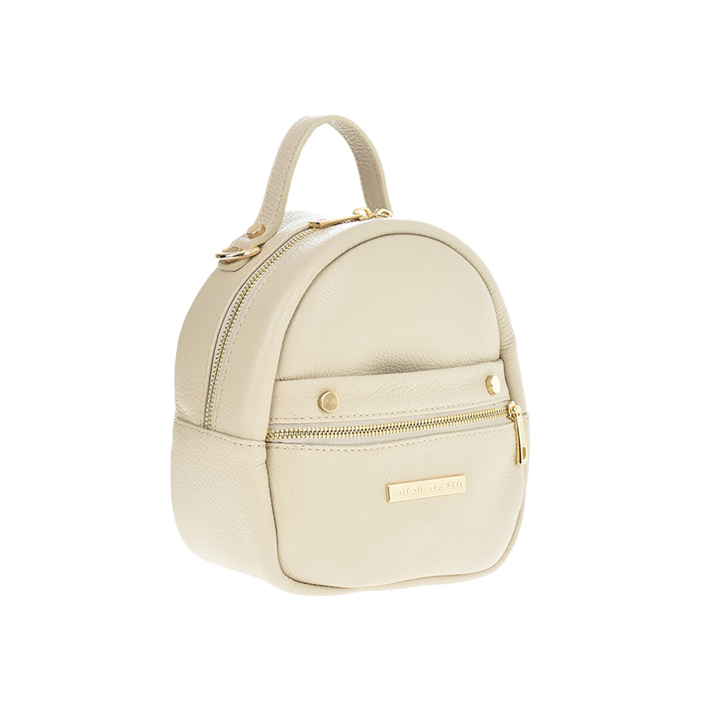 Rucsac dama din piele naturala Antonia Moretti AM0824, Bej, #2, Bagsy