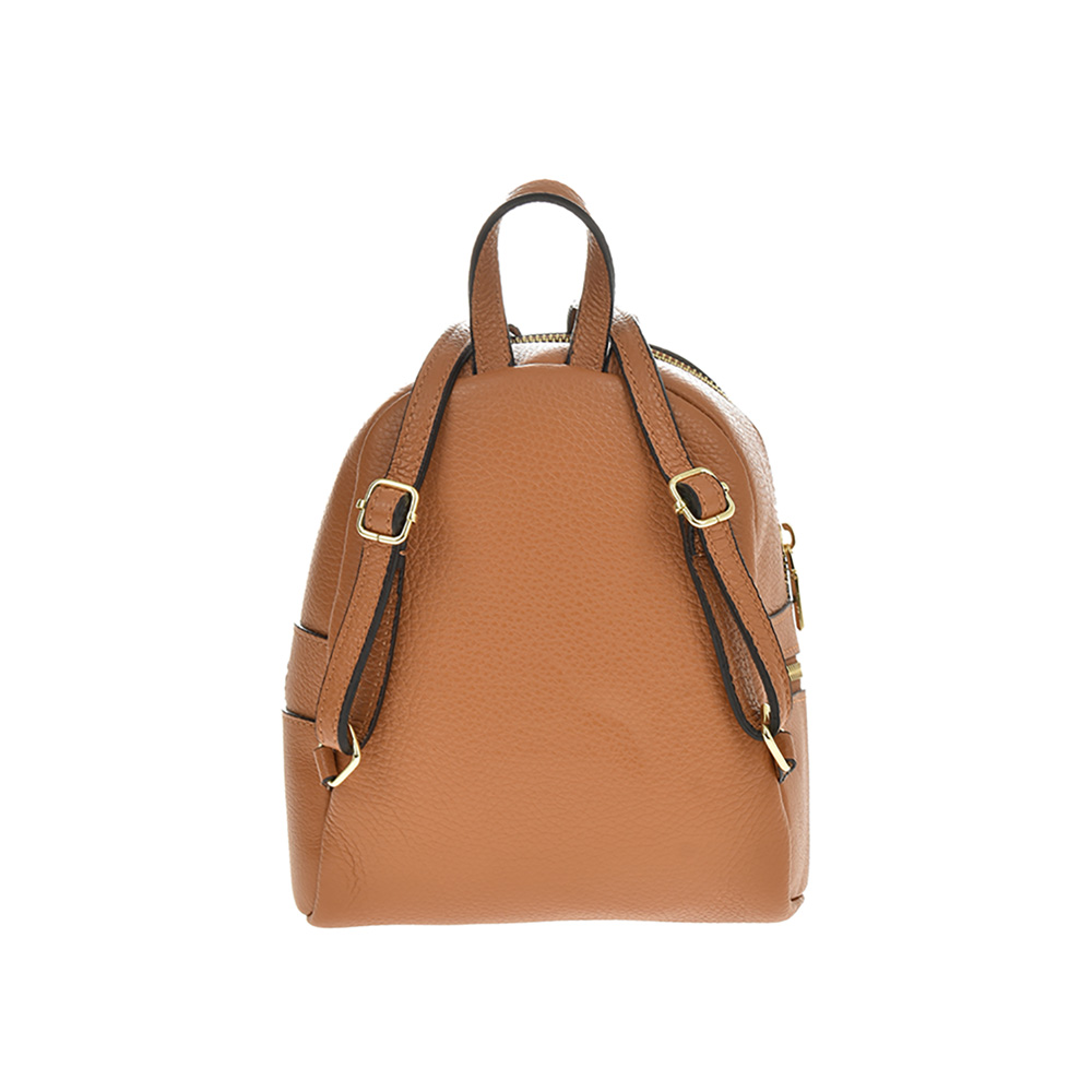 Rucsac dama din piele naturala Antonia Moretti AM0874,  Cognac, #3, Bagsy