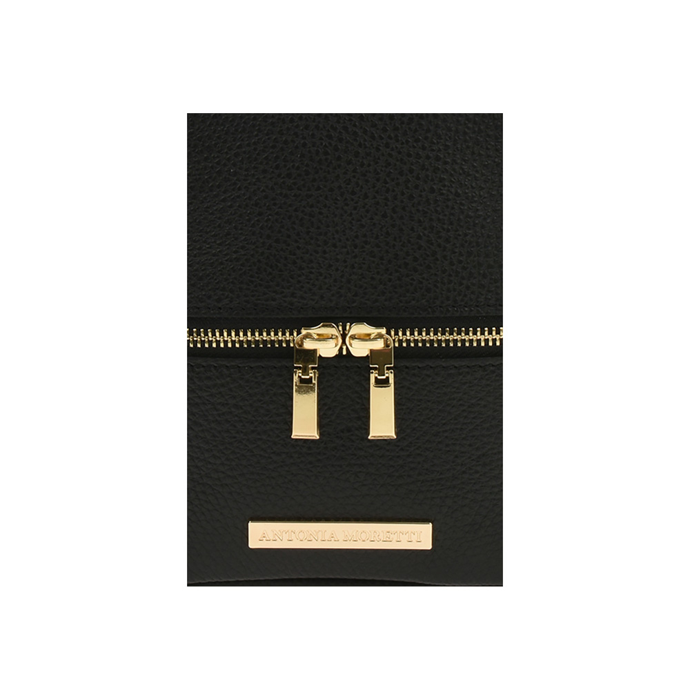 Rucsac dama din piele naturala Antonia Moretti AM0874, Negru, #4, Bagsy