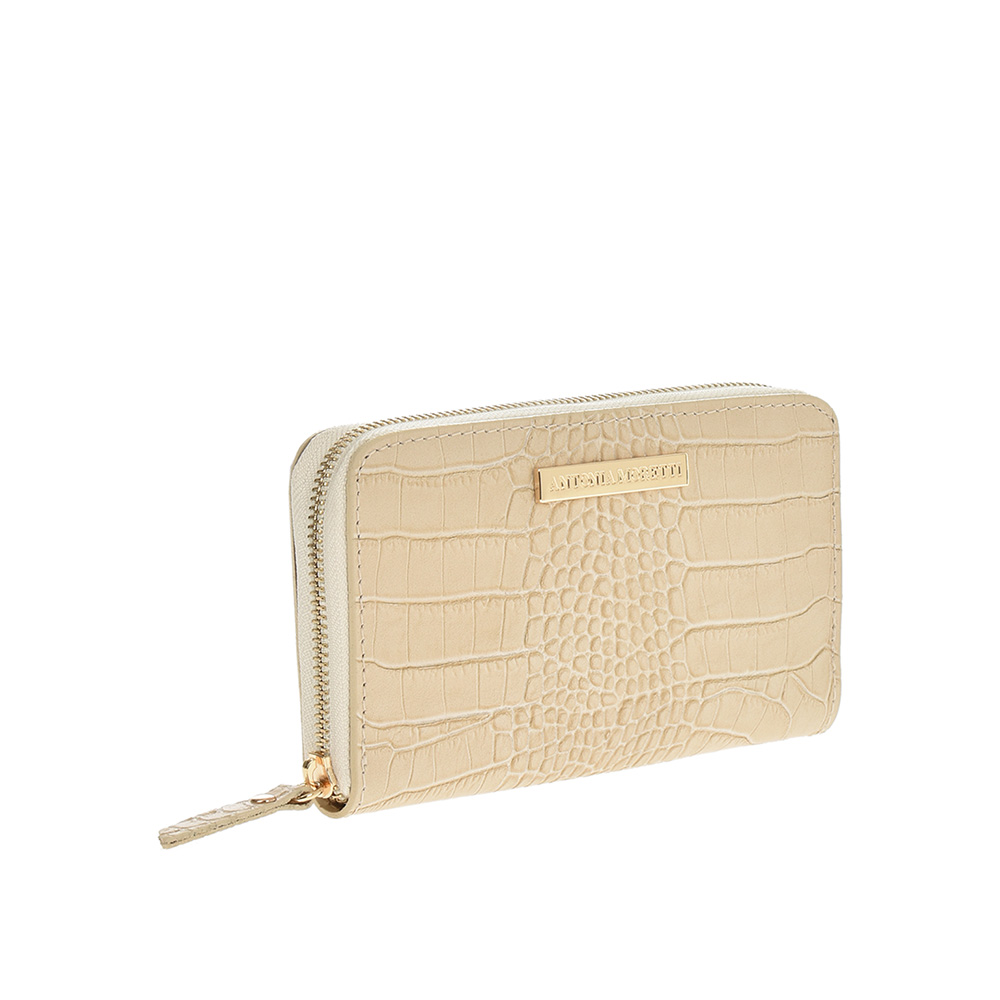 Portofel dama din piele naturala Antonia Moretti AM0877, Bej, #2, Bagsy