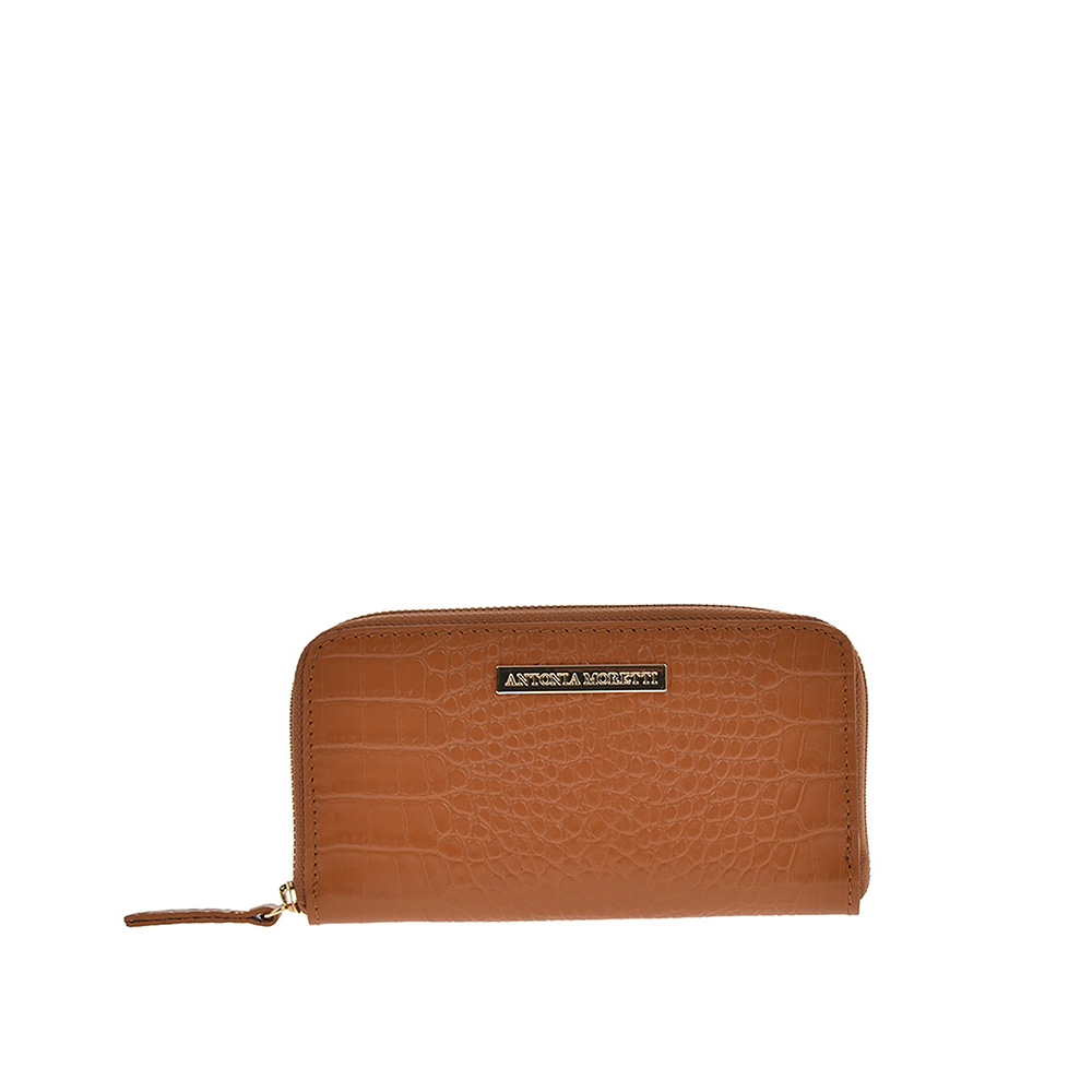 Portofel dama din piele naturala Antonia Moretti AM0877, Cognac, #1, Bagsy