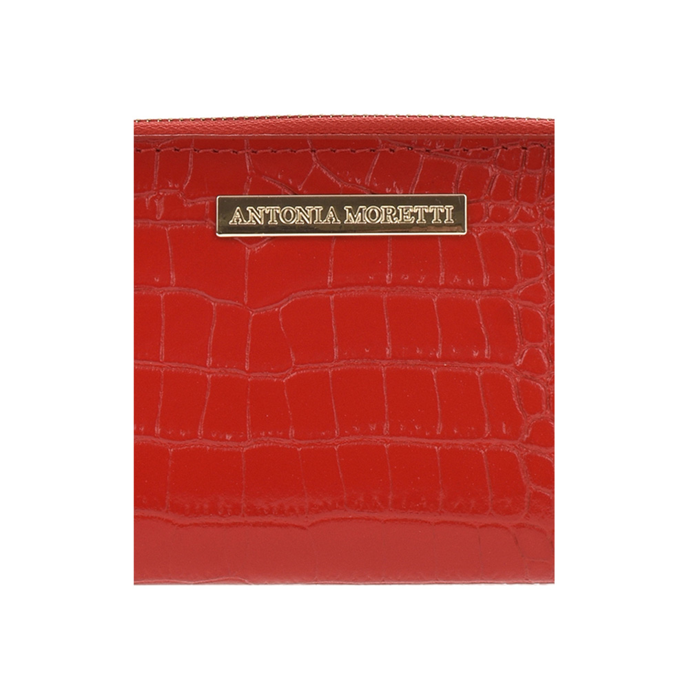 Portofel dama din piele naturala Antonia Moretti AM0877, Rosu, #4, Bagsy