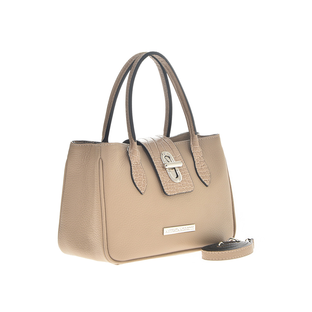 Geanta de mana din piele naturala Antonia Moretti AM0881, Grej, #2, Bagsy