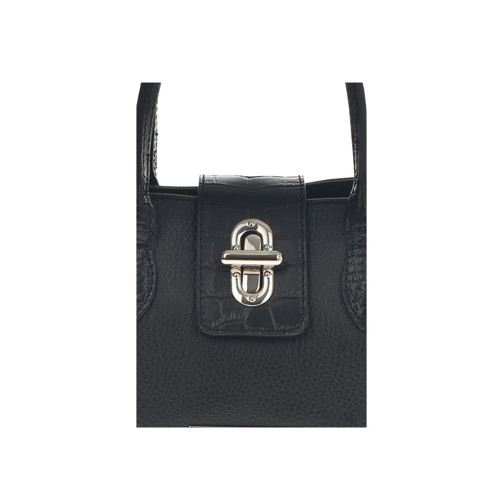 Geanta de mana din piele naturala Antonia Moretti AM0881, Negru, #4, Bagsy