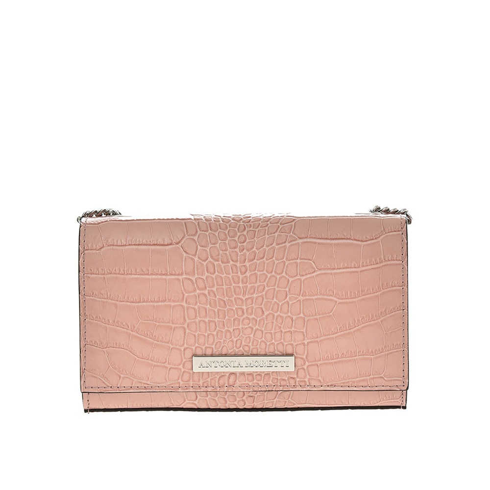 Geanta de umar din piele naturala Antonia Moretti AM0883, Roz prafuit, #1, Bagsy