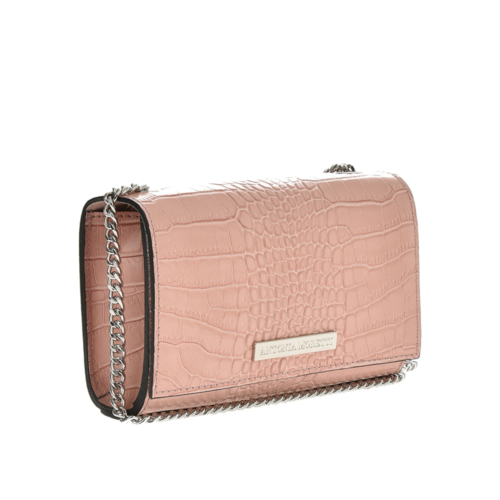 Geanta de umar din piele naturala Antonia Moretti AM0883, Roz prafuit, #2, Bagsy