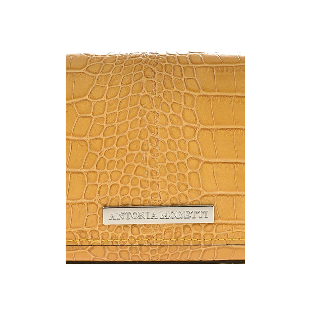 Geanta de umar din piele naturala Antonia Moretti AM0883, Galben, #4, Bagsy