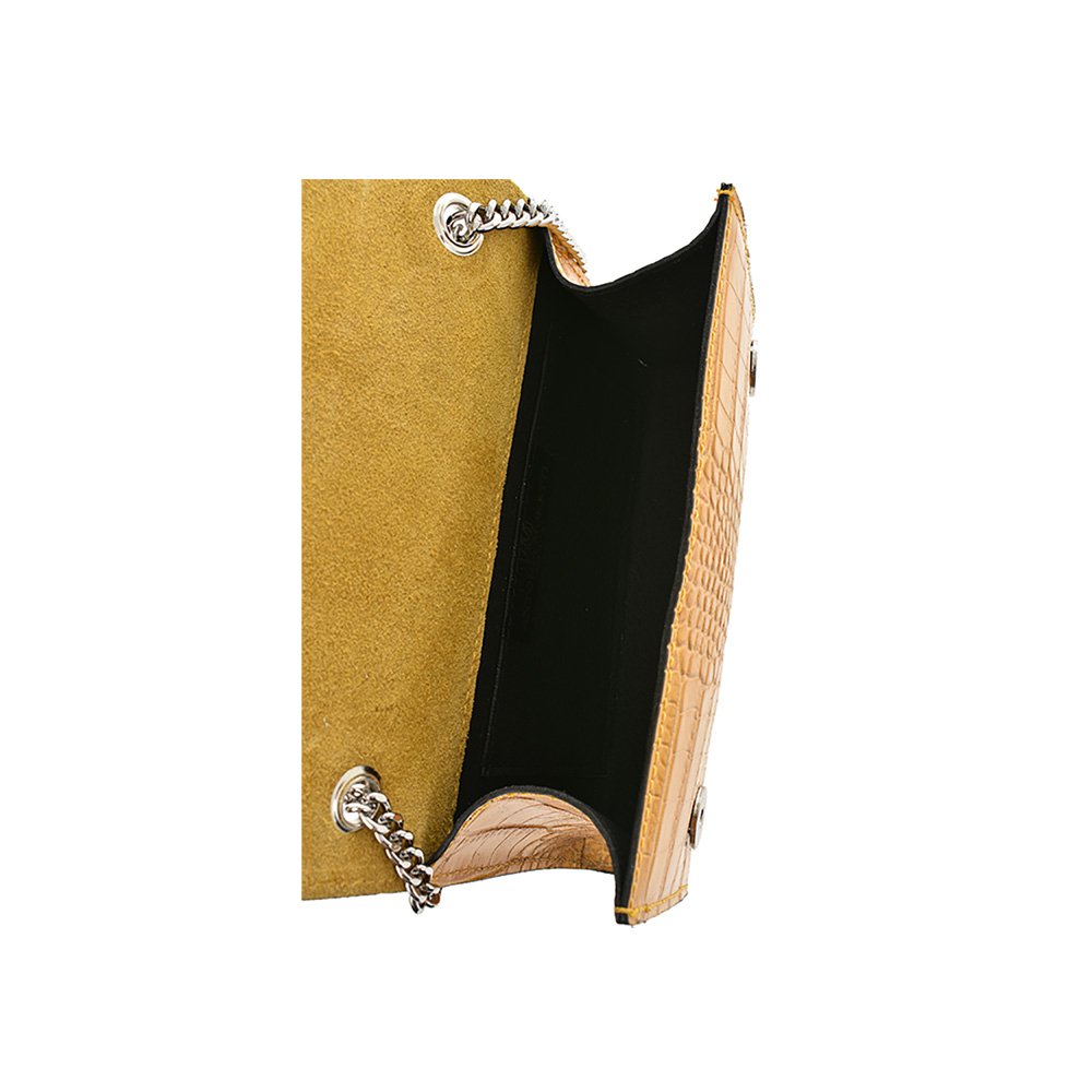 Geanta de umar din piele naturala Antonia Moretti AM0883, Galben, #5, Bagsy