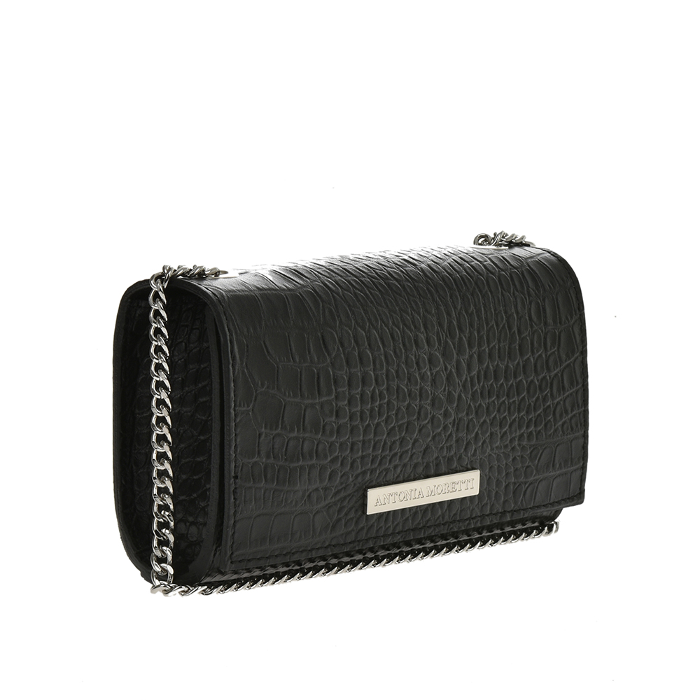 Geanta de umar din piele naturala Antonia Moretti AM0883, Negru, #2, Bagsy