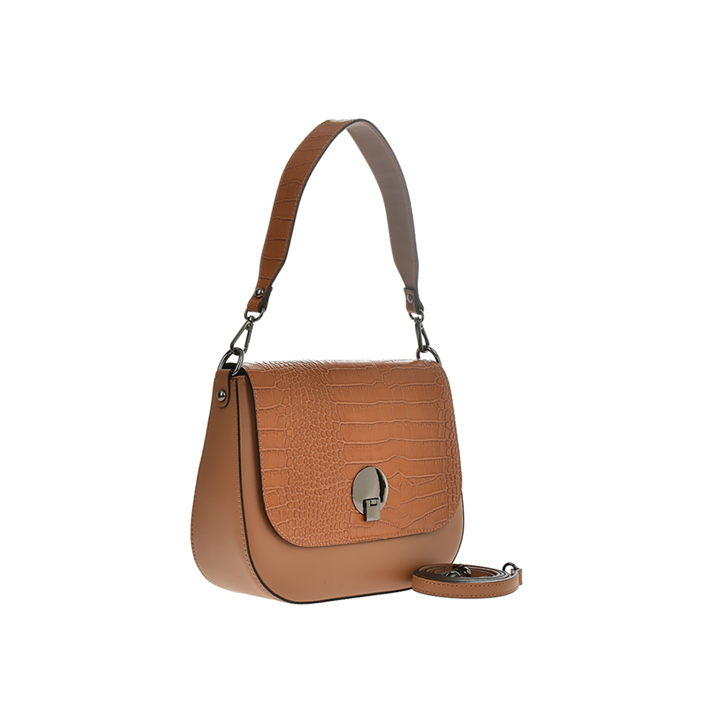 Geanta dama din piele naturala Antonia Moretti AM0884, Cognac, #2, Bagsy